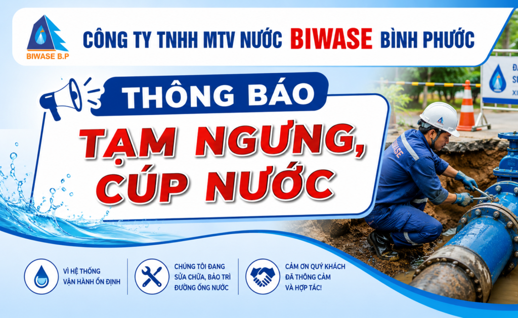 Thông báo tạm ngưng cung cấp nước đường Phạm Hồng Thái